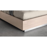 Whiteline Modern Living Waves Bed Queen In Beige Colour - BQ1753
